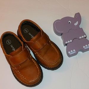 Cat & Jack size9 brown dress shoes toddler boy